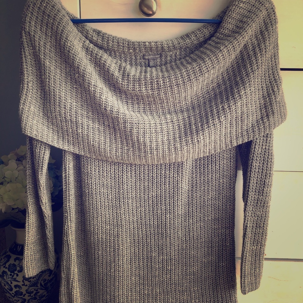 Charlotte Russe Cowl Neck Tunic Sweater